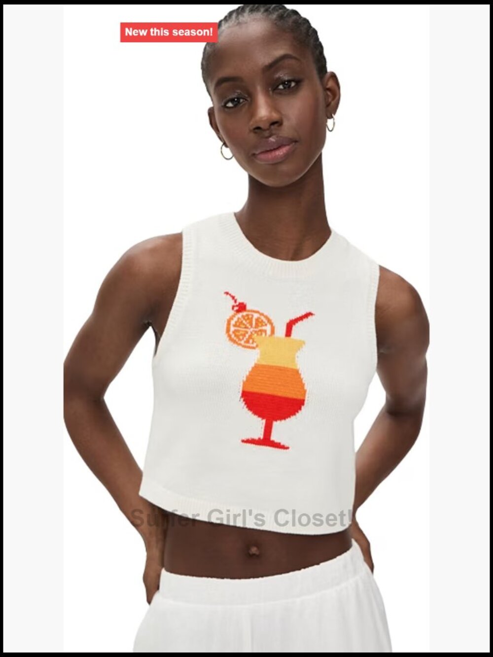 Women's Cotton Sleeveless Graphic Tank Top Crew Neck